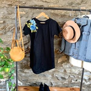 Embroidered T-Shirt Dress